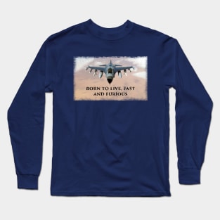 Fighter Jet Born s6h14 Long Sleeve T-Shirt